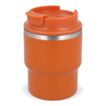 Tazza da viaggio in acciaio con rivestimento ceramico da 280ml color arancione
