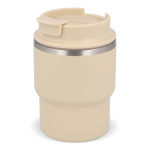 Tazza da viaggio in acciaio con rivestimento ceramico da 280ml color beige