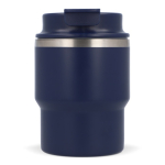 Tazza da viaggio in acciaio con rivestimento ceramico da 280ml color blu scuro terza vista