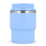 Tazza da viaggio in acciaio con rivestimento ceramico da 280ml color azzurro quinta vista