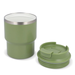 Tazza da viaggio in acciaio con rivestimento ceramico da 280ml color verde oliva seconda vista