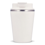 Bicchiere take away a doppia parete rivestimento ceramico da 280ml color bianco quarta vista