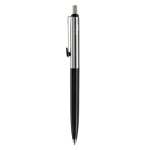 Penna a sfera in metallo bicolore con pulsante e inchiostro blu color nero seconda vista