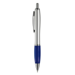 Penne promozionali in plastica antiscivolo inchiostro blu Silver&Color color blu seconda vista