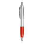 Penne promozionali in plastica antiscivolo inchiostro blu Silver&Color color rosso seconda vista
