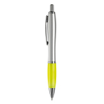 Penne promozionali in plastica antiscivolo inchiostro blu Silver&Color color giallo seconda vista