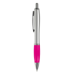 Penne promozionali in plastica antiscivolo inchiostro blu Silver&Color color rosa seconda vista