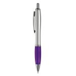 Penne promozionali in plastica antiscivolo inchiostro blu Silver&Color color viola seconda vista