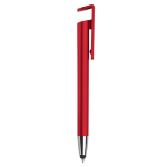 Biro touchscreen in plastica con supporto per telefono inchiostro blu color rosso quinta vista
