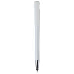 Biro touchscreen in plastica con supporto per telefono inchiostro blu color bianco terza vista