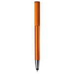 Biro touchscreen in plastica con supporto per telefono inchiostro blu color arancione terza vista