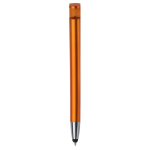 Biro touchscreen in plastica con supporto per telefono inchiostro blu color arancione quarta vista