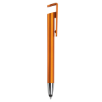 Biro touchscreen in plastica con supporto per telefono inchiostro blu color arancione quinta vista