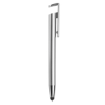 Biro touchscreen in plastica con supporto per telefono inchiostro blu color argento quinta vista