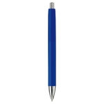 Penna in plastica con pulsante e punta in metallo inchiostro blu color blu scuro quarta vista