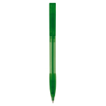 Penna a sfera in plastica prodotta in Germania con inchiostro blu ricaricabile color verde trasparente seconda vista