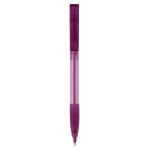 Penna a sfera in plastica prodotta in Germania con inchiostro blu ricaricabile color viola trasparente seconda vista