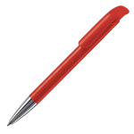 Penna a sfera in plastica con finitura opaca prodotta nell’UE con inchiostro blu color rosso