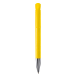 Penna a sfera in plastica con finitura opaca prodotta nell’UE con inchiostro blu color giallo seconda vista
