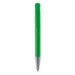 Penna a sfera in plastica con finitura opaca prodotta nell’UE con inchiostro blu color verde seconda vista