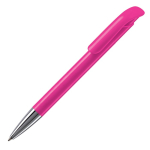 Penna a sfera in plastica con finitura opaca prodotta nell’UE con inchiostro blu color rosa