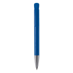 Penna a sfera in plastica con finitura opaca prodotta nell’UE con inchiostro blu color blu reale seconda vista