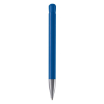 Penna a sfera in plastica con finitura opaca prodotta nell’UE con inchiostro blu color blu reale quarta vista