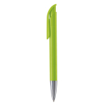 Penna a sfera in plastica con finitura opaca prodotta nell’UE con inchiostro blu color lime seconda vista