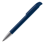 Penna a sfera in plastica con finitura opaca prodotta nell’UE con inchiostro blu color blu scuro