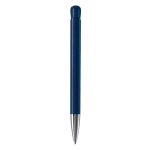 Penna a sfera in plastica con finitura opaca prodotta nell’UE con inchiostro blu color blu scuro quarta vista