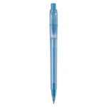 Penna a sfera in plastica opaca prodotta nell’UE con refill Jumbo inchiostro blu color blu seconda vista