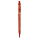 Penna a sfera in plastica opaca prodotta nell’UE con refill Jumbo inchiostro blu color rosso seconda vista