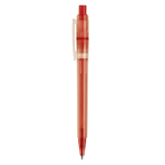 Penna a sfera in plastica opaca prodotta nell’UE con refill Jumbo inchiostro blu color rosso terza vista