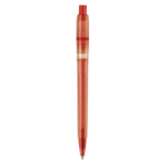 Penna a sfera in plastica opaca prodotta nell’UE con refill Jumbo inchiostro blu color rosso quarta vista