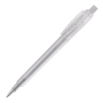 Penna a sfera in plastica opaca prodotta nell’UE con refill Jumbo inchiostro blu color bianco