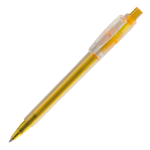 Penna a sfera in plastica opaca prodotta nell’UE con refill Jumbo inchiostro blu color giallo