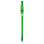 Penna a sfera in plastica opaca prodotta nell’UE con refill Jumbo inchiostro blu color verde seconda vista