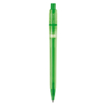 Penna a sfera in plastica opaca prodotta nell’UE con refill Jumbo inchiostro blu color verde quarta vista