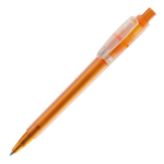 Penna a sfera in plastica opaca prodotta nell’UE con refill Jumbo inchiostro blu color arancione