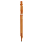 Penna a sfera in plastica opaca prodotta nell’UE con refill Jumbo inchiostro blu color arancione seconda vista