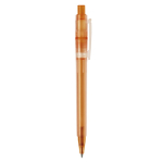 Penna a sfera in plastica opaca prodotta nell’UE con refill Jumbo inchiostro blu color arancione quinta vista