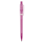 Penna a sfera in plastica opaca prodotta nell’UE con refill Jumbo inchiostro blu color rosa quinta vista