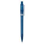 Penna a sfera in plastica opaca prodotta nell’UE con refill Jumbo inchiostro blu color blu scuro quinta vista