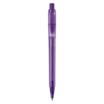 Penna a sfera in plastica opaca prodotta nell’UE con refill Jumbo inchiostro blu color viola seconda vista
