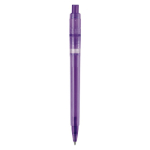 Penna a sfera in plastica opaca prodotta nell’UE con refill Jumbo inchiostro blu color viola quarta vista