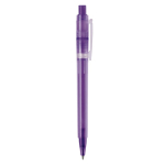 Penna a sfera in plastica opaca prodotta nell’UE con refill Jumbo inchiostro blu color viola quinta vista