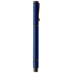 Penna in metallo con inchiostro blu ed evidenziatore giallo color blu scuro quinta vista
