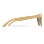 Occhiali da sole in paglia di grano in vari colori e protezione UV400 color beige terza vista