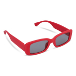 Occhiali da sole neri realizzati con plastica 100% riciclata color rosso
