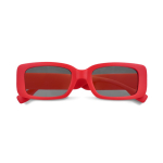 Occhiali da sole neri realizzati con plastica 100% riciclata color rosso seconda vista